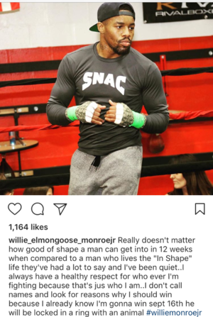 MONROE JR TAKES SWIPE AT SAUNDERS’ PHYSIQUE
