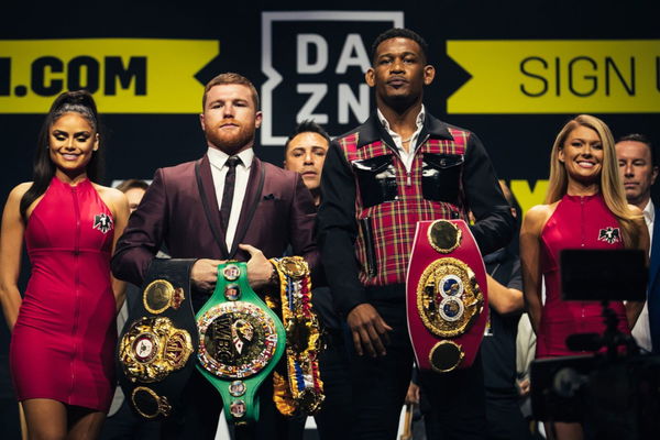 ‘Canelo’ Alvarez And Daniel Jacobs Come Face To Face In LA
