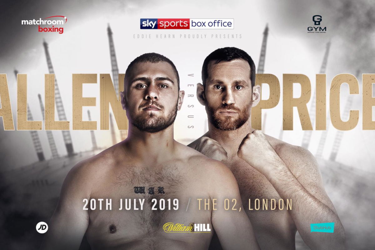 Dave Allen next fight vs David Price on Sky Sports Box Office show