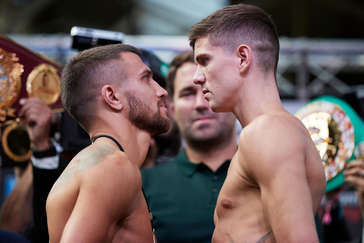 Vasiliy Lomachenko & Luke Campbell make weight at London weigh-in