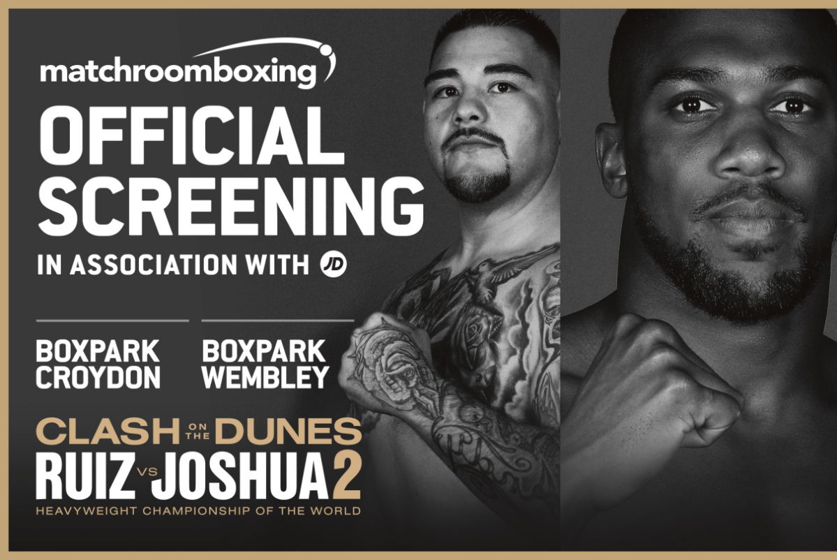 Andy Ruiz vs Anthony Joshua 2 tickets for screening on sale tomorrow