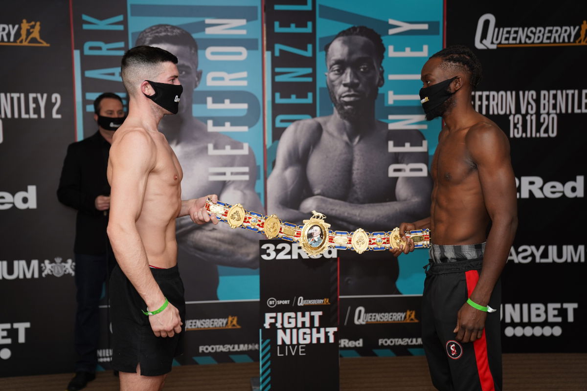 Mark Heffron vs Denzel Bentley 2 weights, TV channel, running order & undercard