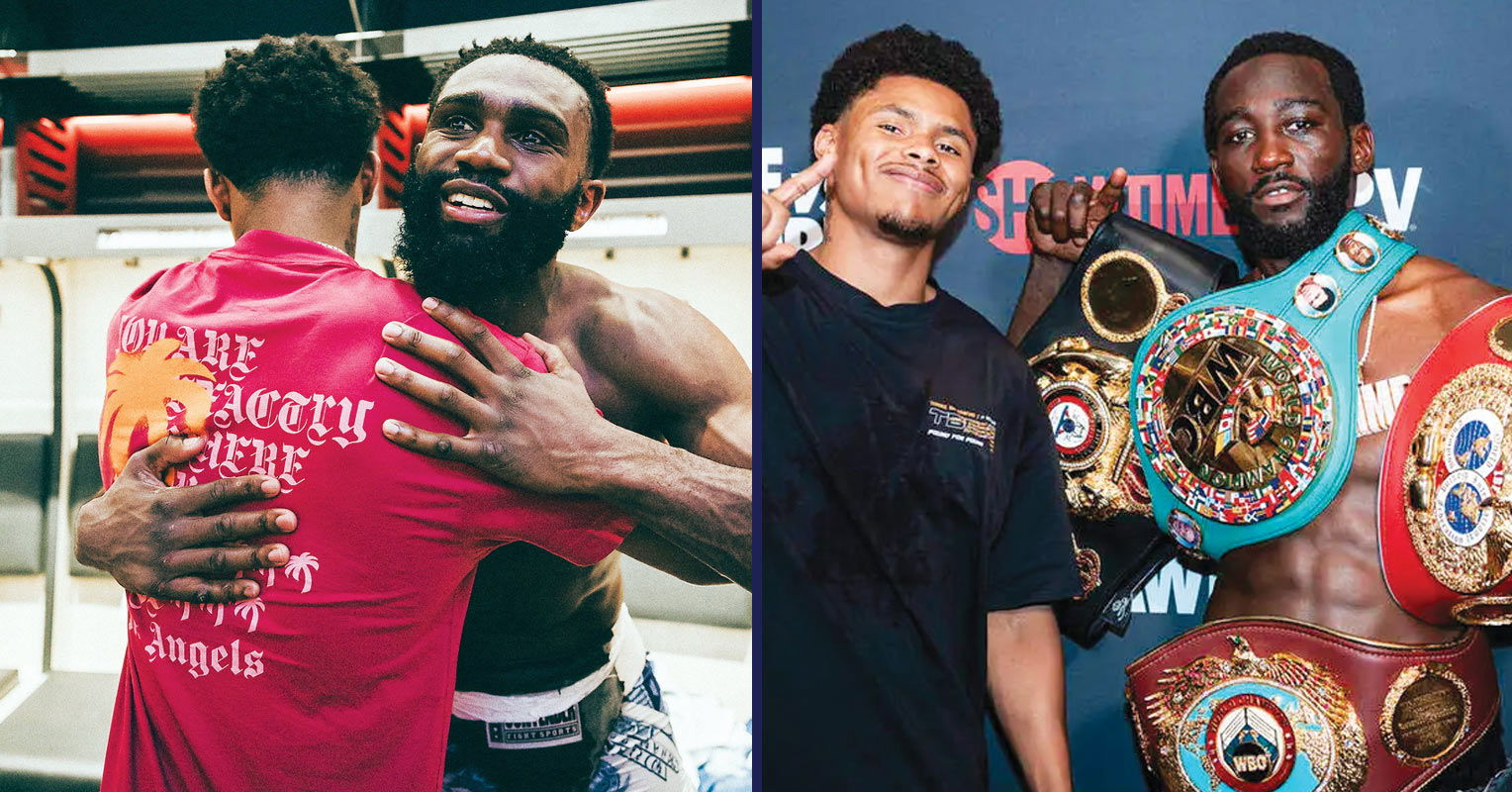 Shakur Stevenson with Jaron Ennis and Terence Crawford