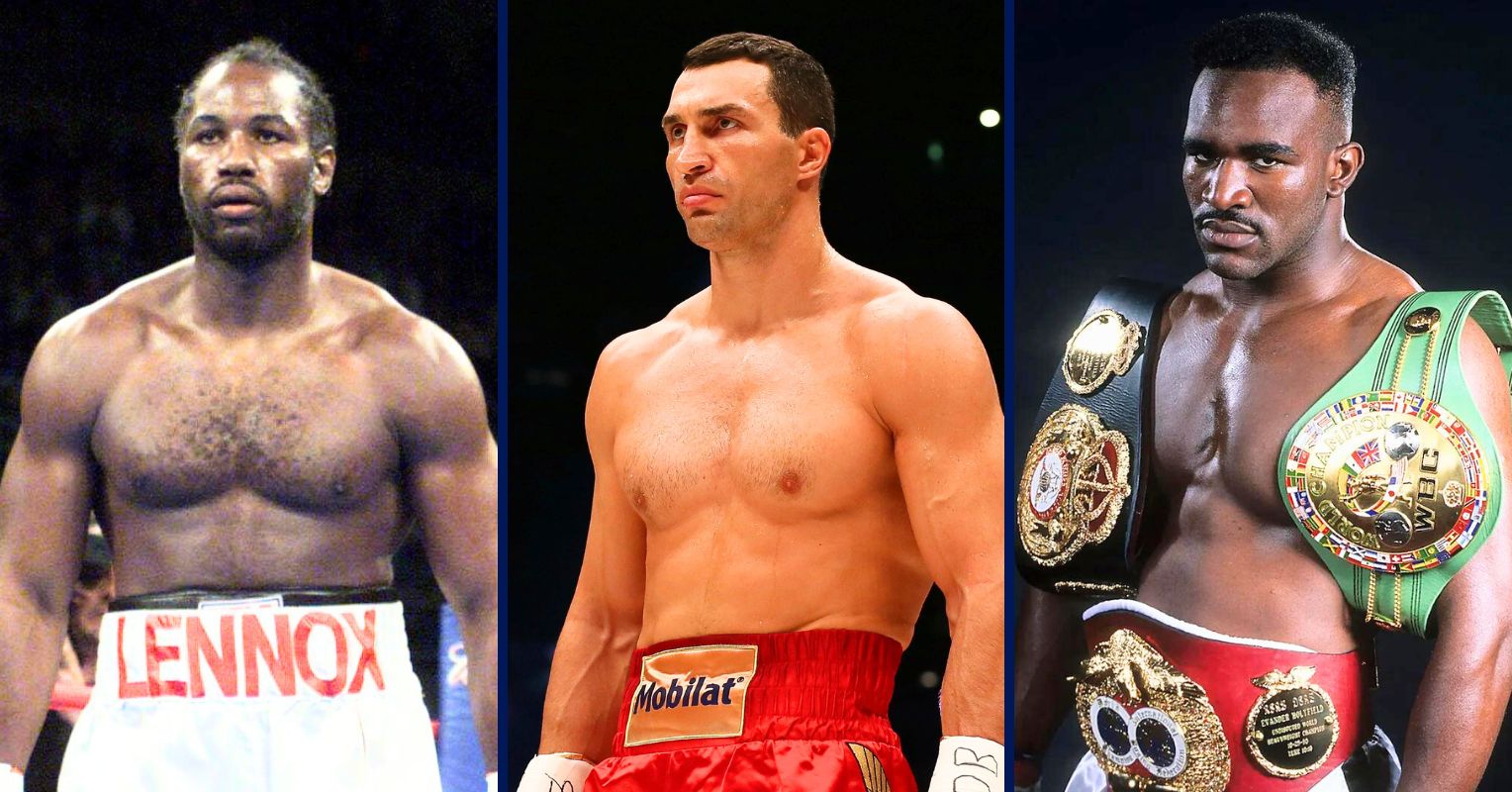 Lennox Lewis, Wladimir Klitschko and Evander Holyfield