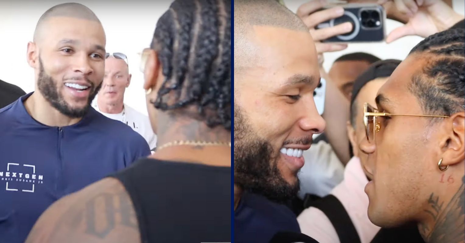 Conor Benn Shoves Chris Eubank Jr In First Fiery Face To Face Since Fight Cancellation