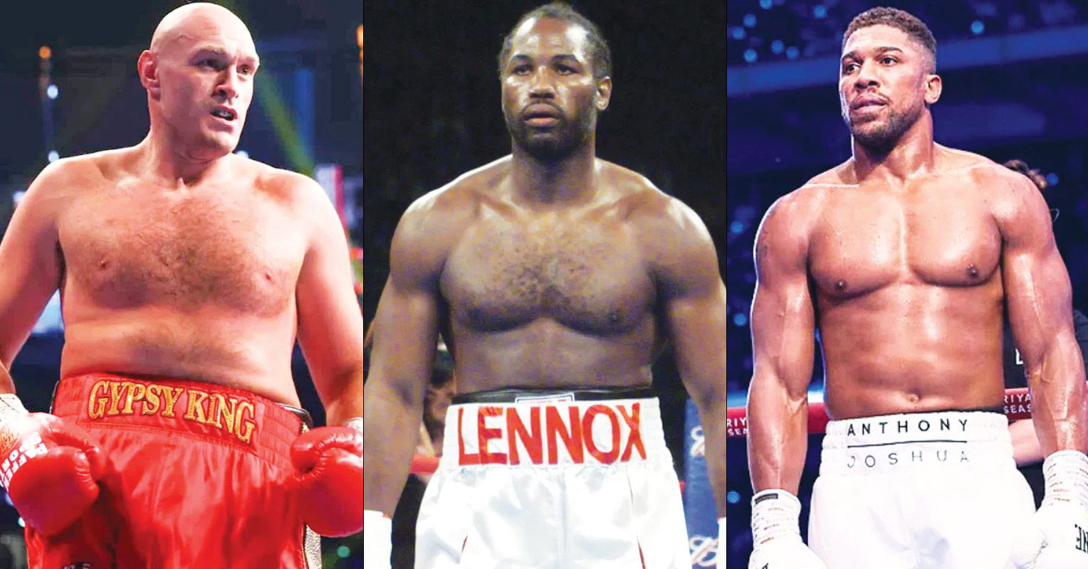 Tyson Fury, Lennox Lewis and Anthony Joshua