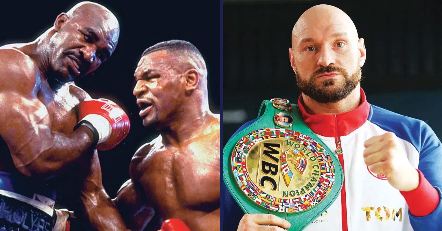 Evander Holyfield, Mike Tyson and Tyson Fury